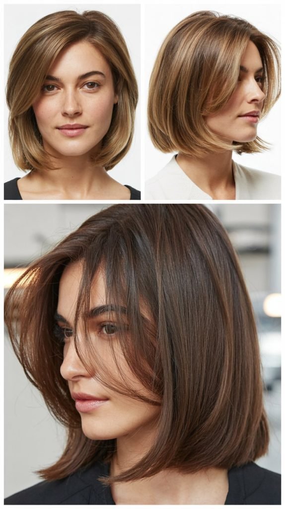 . Long Bob With Razored Front Layers
