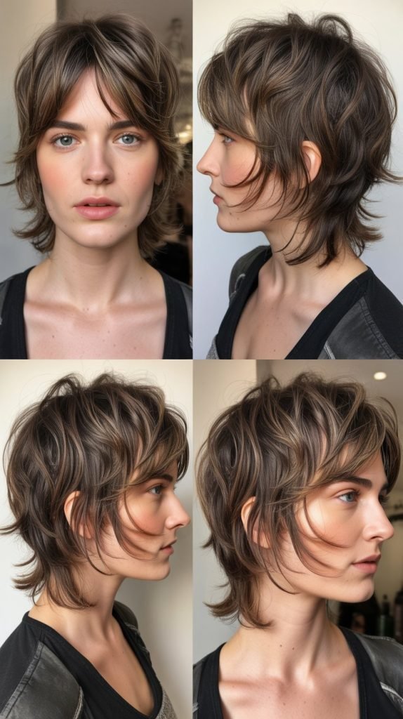 Modern Shag With Wispy Bangs