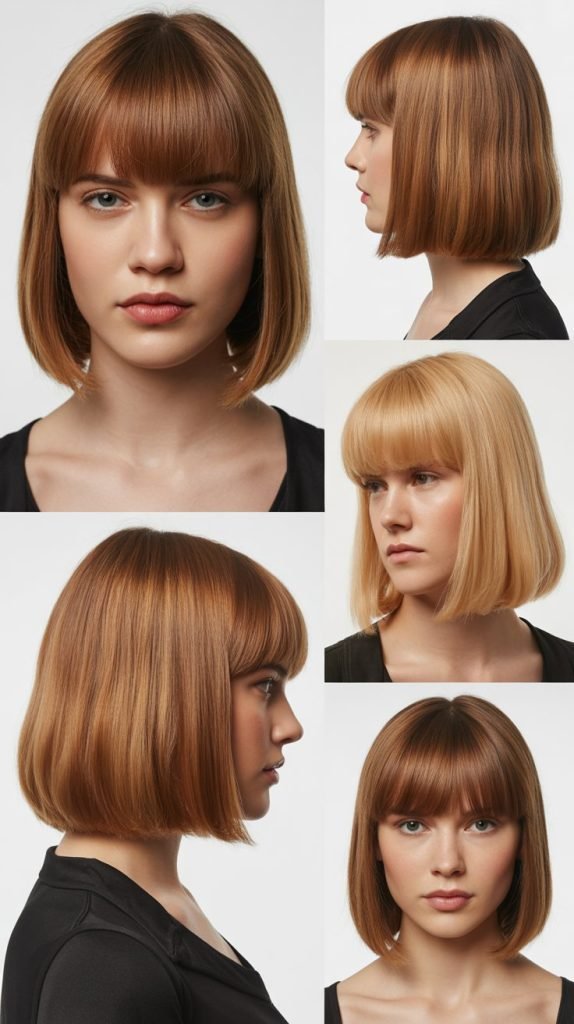 Classic Blunt Cut With Full Bangs