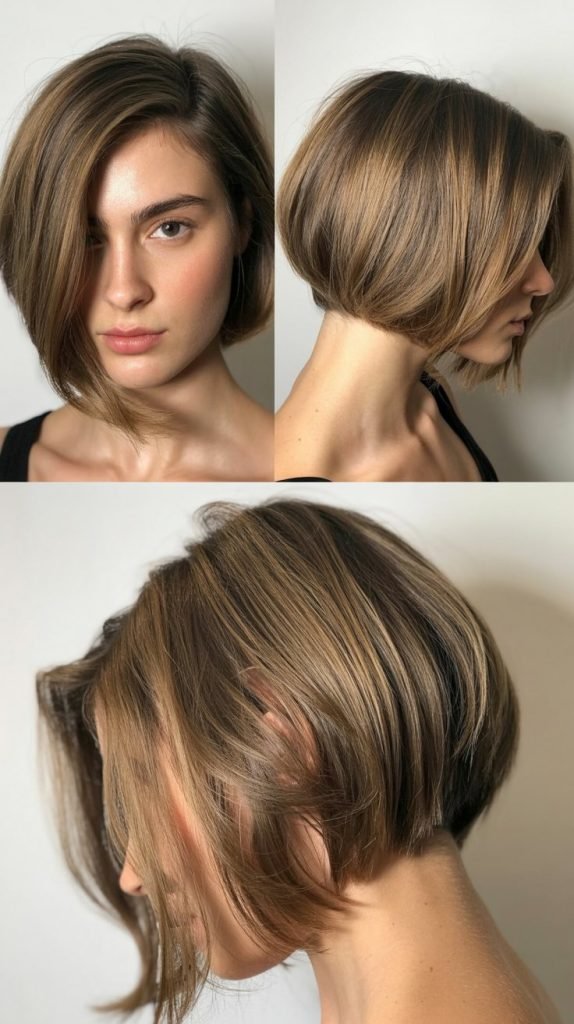 52. Layered Bob with Side Part
