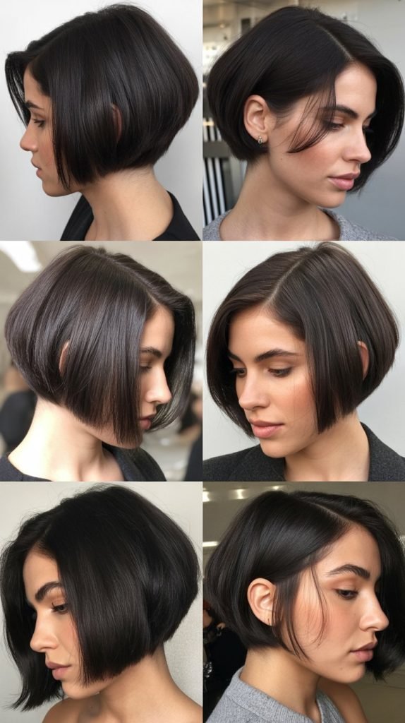  Graduated Bob with Deep Side Part