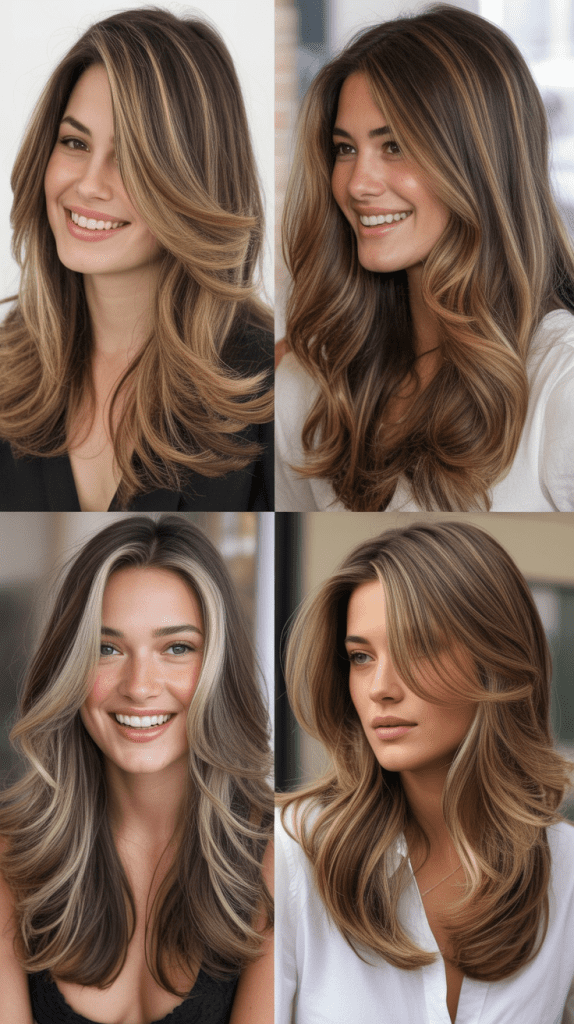 Long Layers with Balayage Highlights