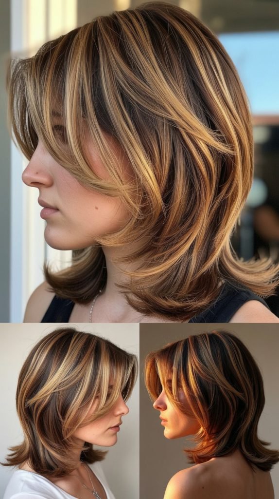  Layered Cut With Lowlights for Depth