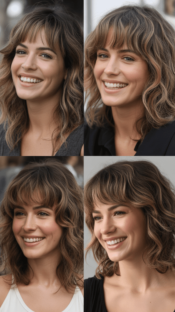 Choppy Bangs With Textured Waves