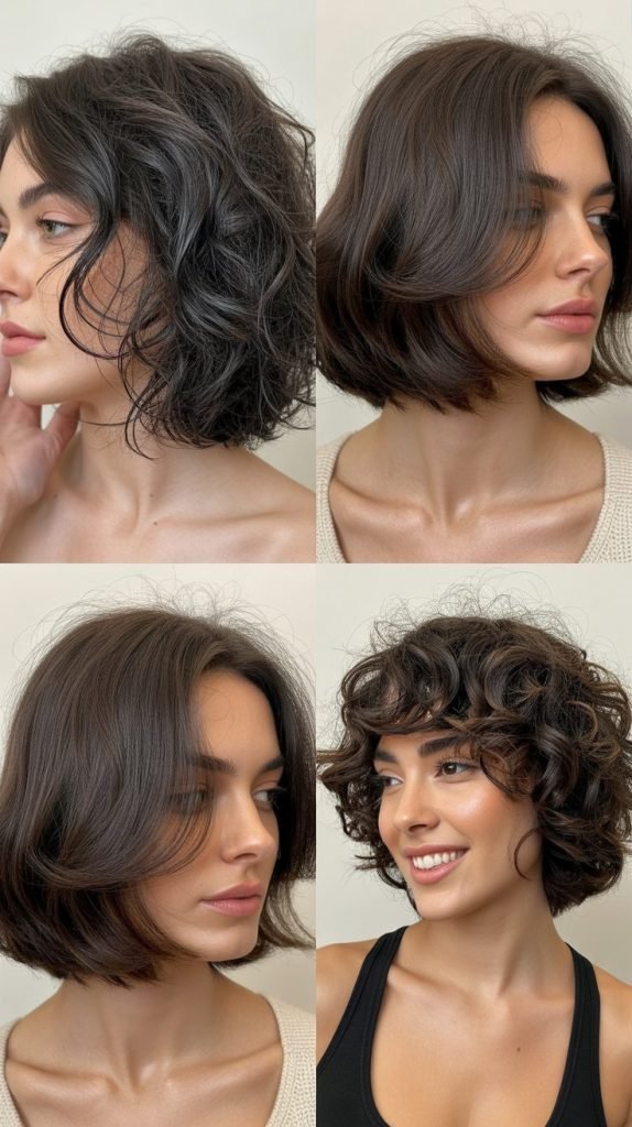  Textured Layered Bob with Movement