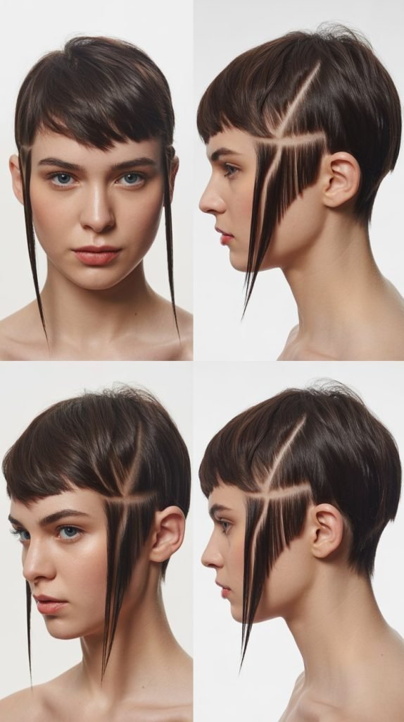 Precision Cut with Asymmetrical Bangs