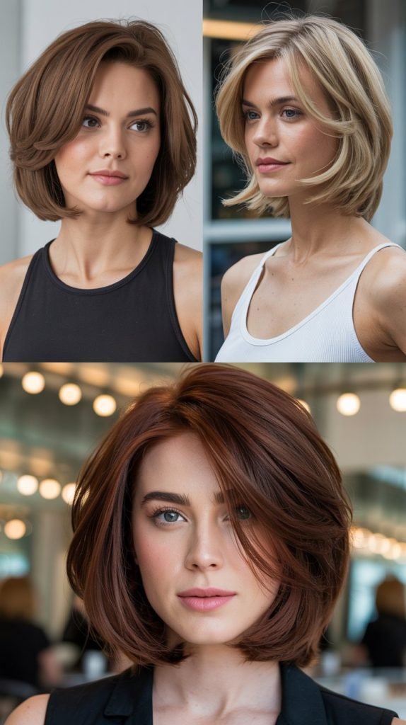 Layered Bob with Beveled Edges