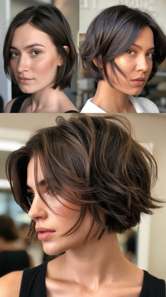  Textured Choppy Bob with Razored Ends