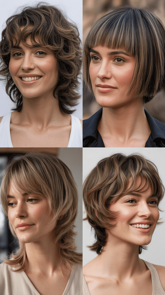 Mullet-Shag Hybrid With Bold Fringe