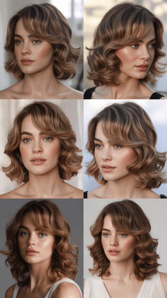 Deep Side Bangs With Romantic Waves