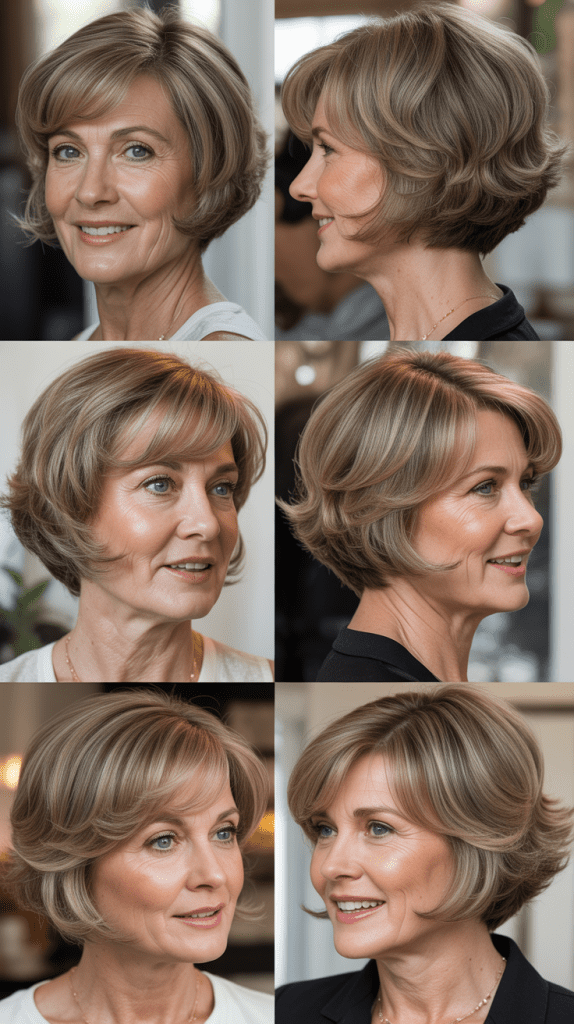 Layered Bob with Feathered Ends
