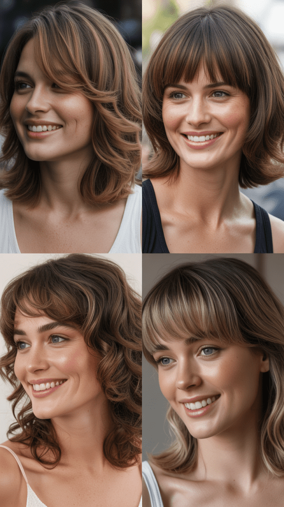 Textured Lob with Swoopy Side Bangs