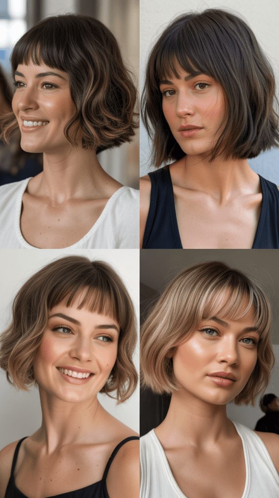 Textured Bob With Micro Fringe