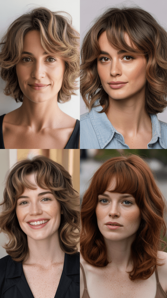 Natural Texture Shag With Wispy Baby Bangs