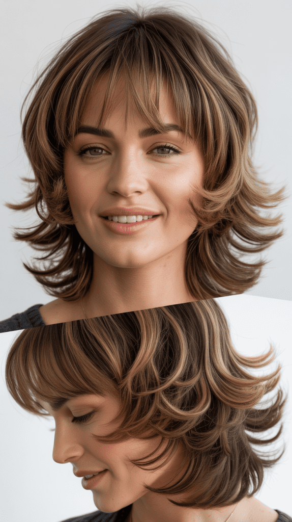 Butterfly Layers Shag With Soft Bangs