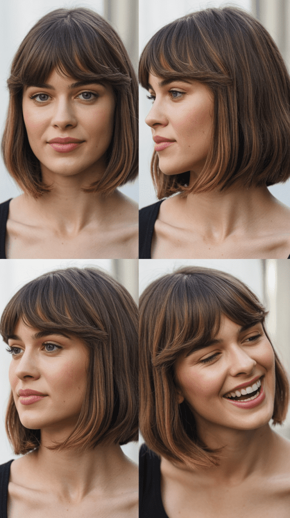 Long Bob with Curtain Bangs