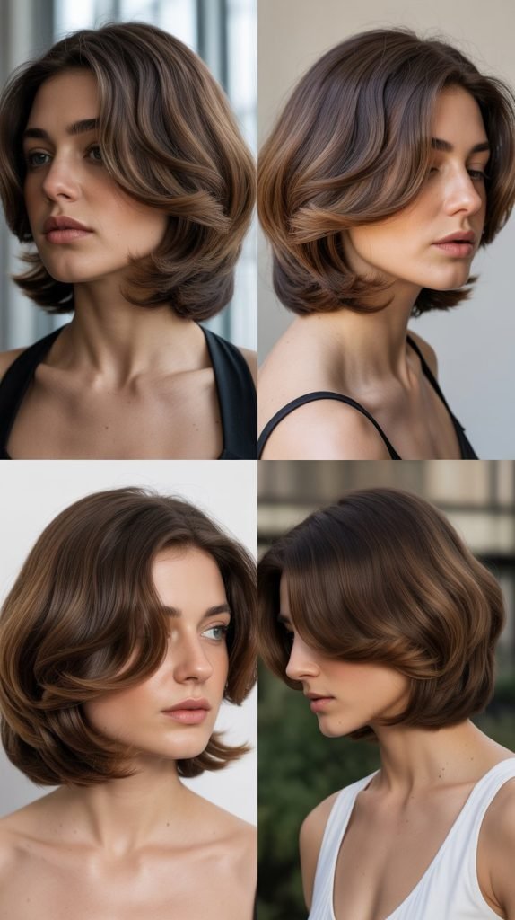  Soft Layered Bob for Feminine Grace