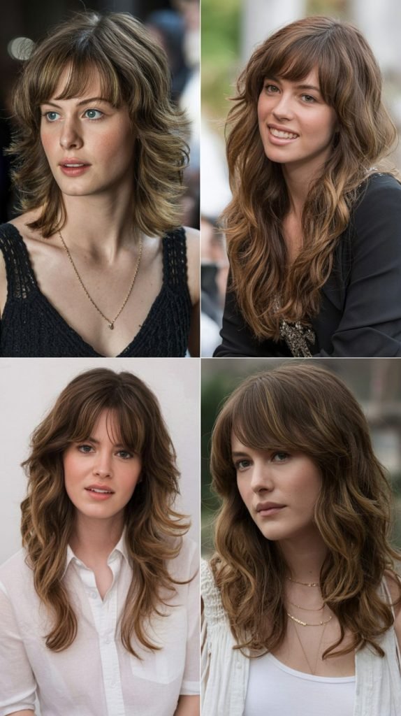 Feathered Bangs with Shoulder-Skimming Layers