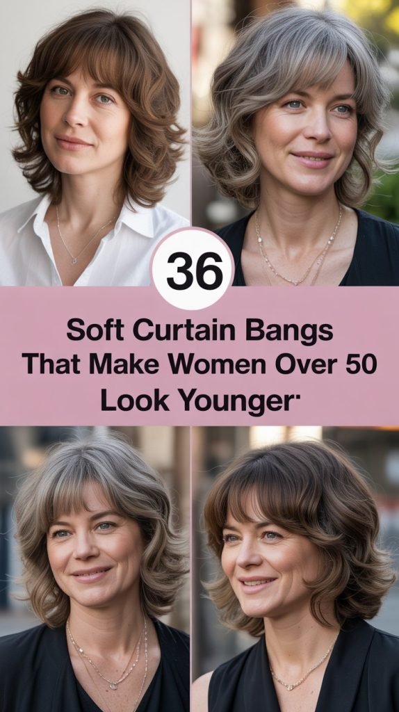 36 Soft Curtain Bangs That Make Women Over 50 Look Younger 42 Chic Mid-Length Haircuts With Soft, Face-Framing Layers