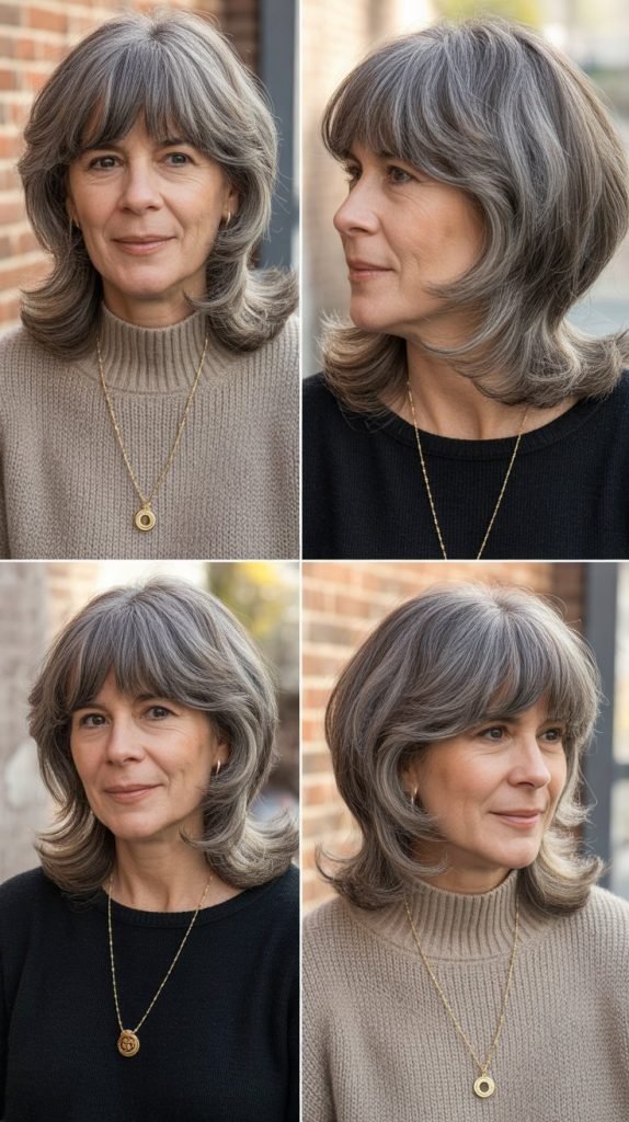 Curtain Bangs with Layers