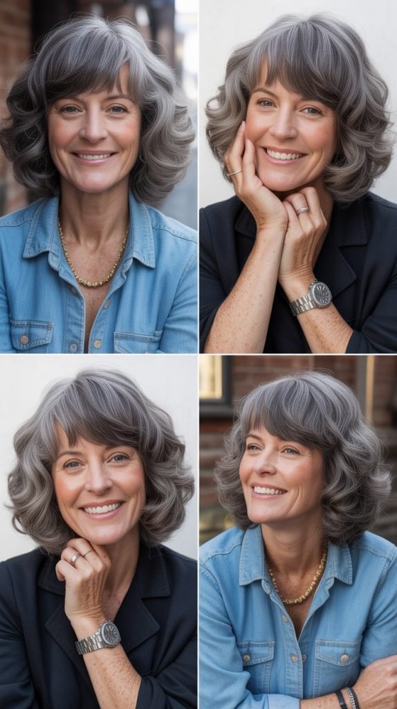 Gray-Friendly Curtain Bangs