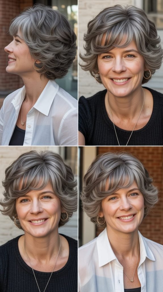 Wispy Feathered Curtain Bangs