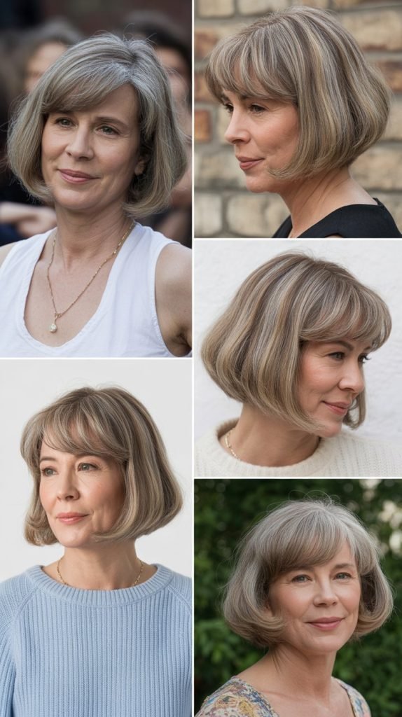 Blunt Bob with Center Part