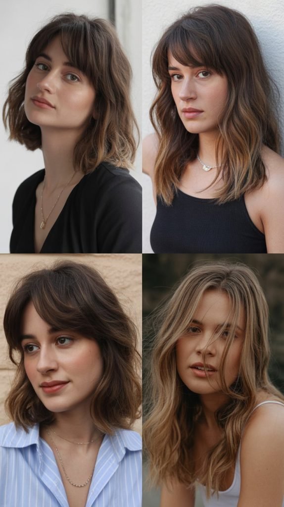 How To Style Wispy Bangs On Medium Hair