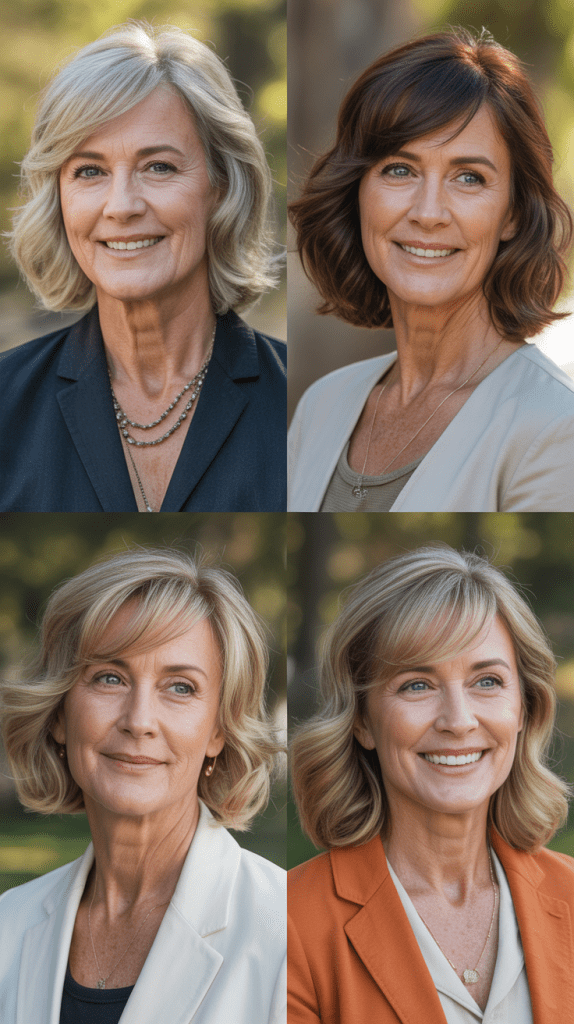  Side-Swept Bangs with Medium Waves