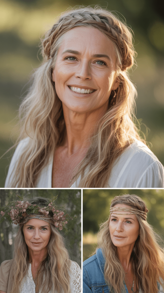 Braided Crown with Flowing Length