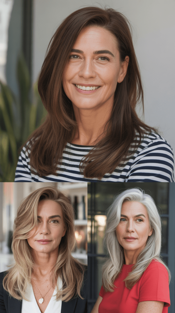 Asymmetrical Long Hair with One-Side Tuck