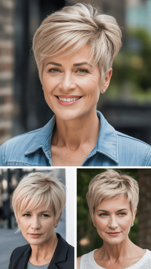 Textured Pixie with Long Bangs