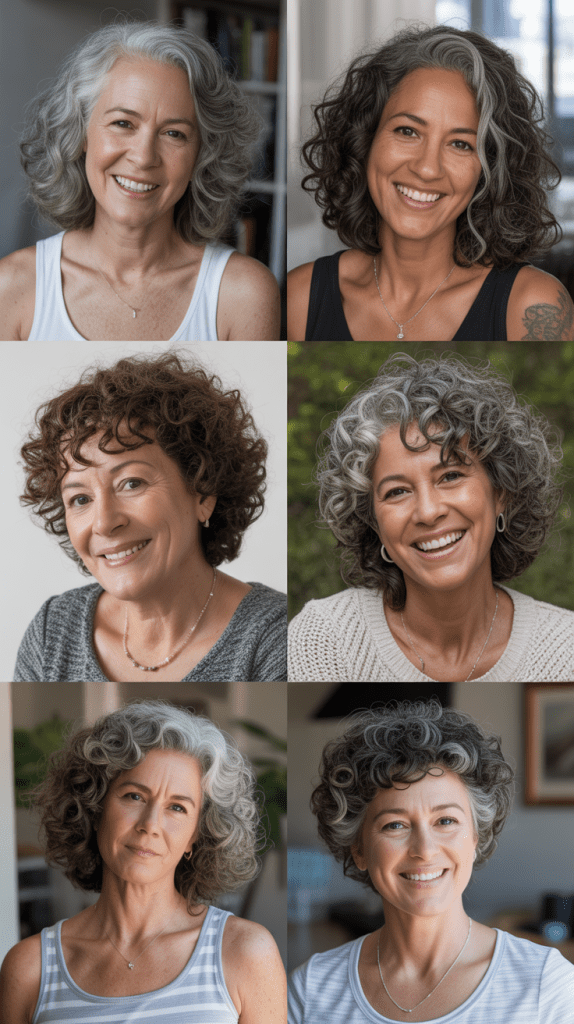 Gray Wash-and-Go Curls