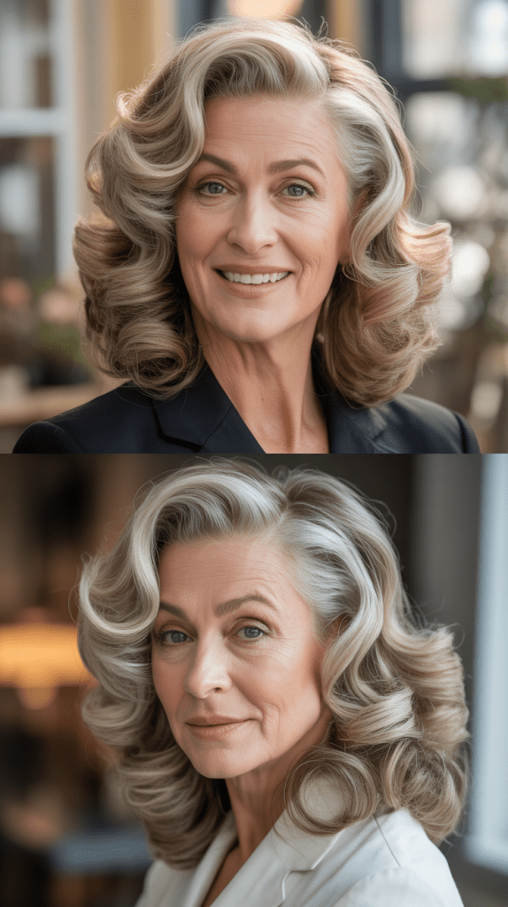 Cascading Curls with Side Part