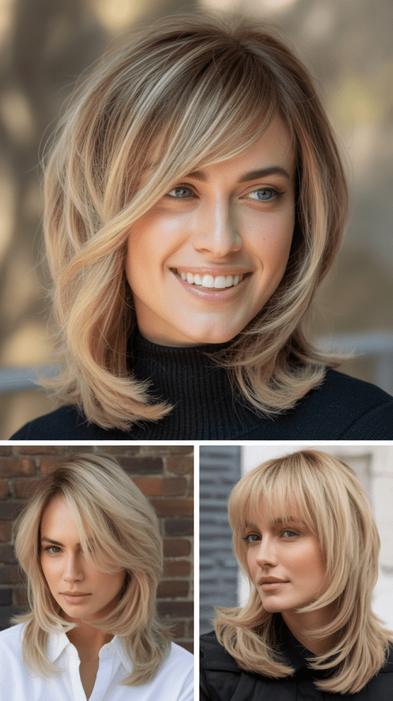 Asymmetrical Layers with Side Bangs