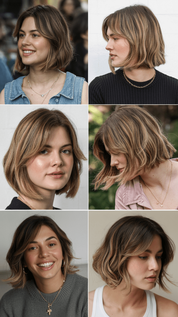 Graduated Long Bob with Side Bangs