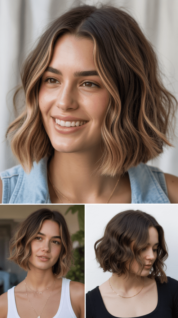 Long Bob with Beach Waves
