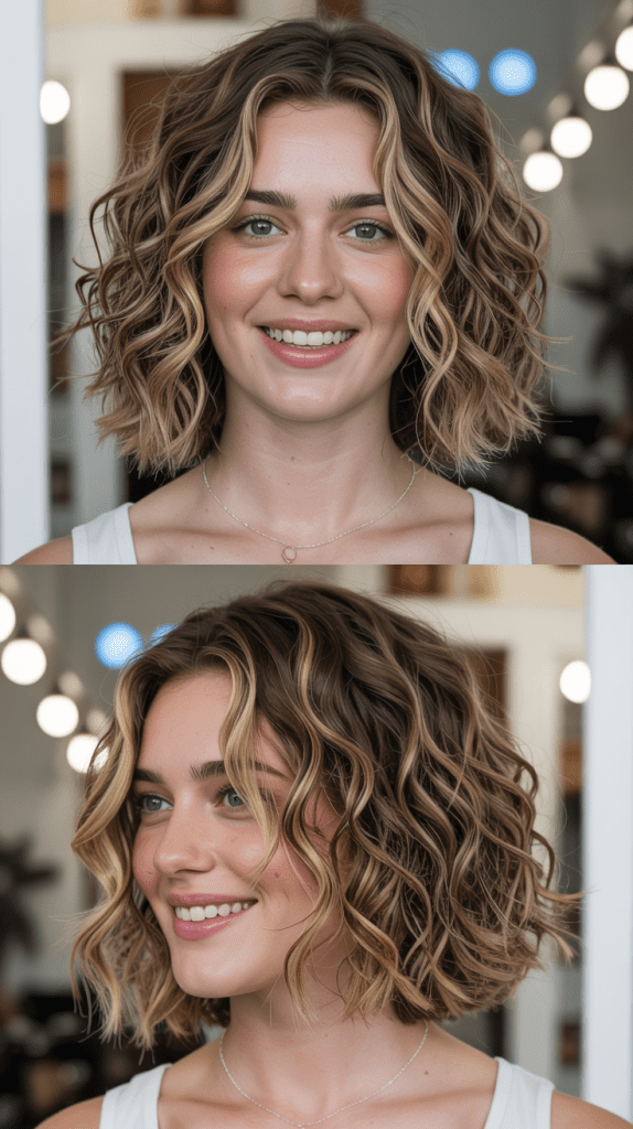 Textured Wavy Long Bob