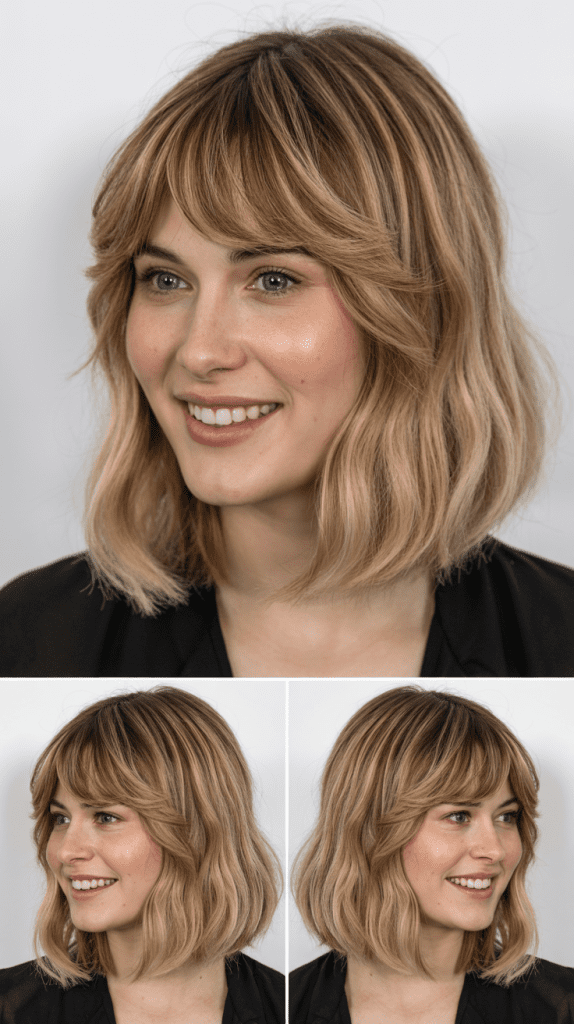 Long Bob with Curtain Bangs