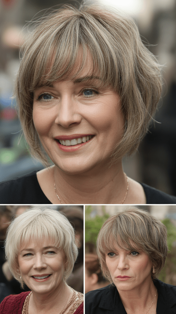 Textured Blunt Bangs