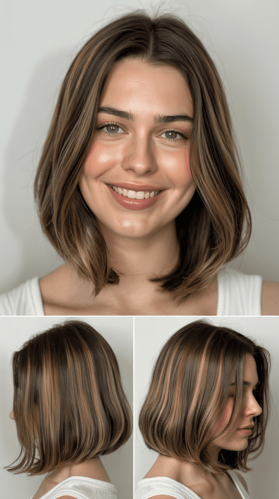 One-Length Long Bob for Thick Hair
