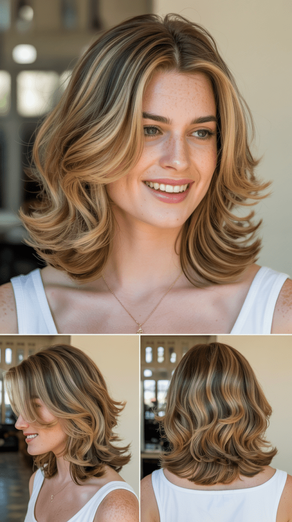 Layered Shoulder-Length Cut with Face-Framing Pieces