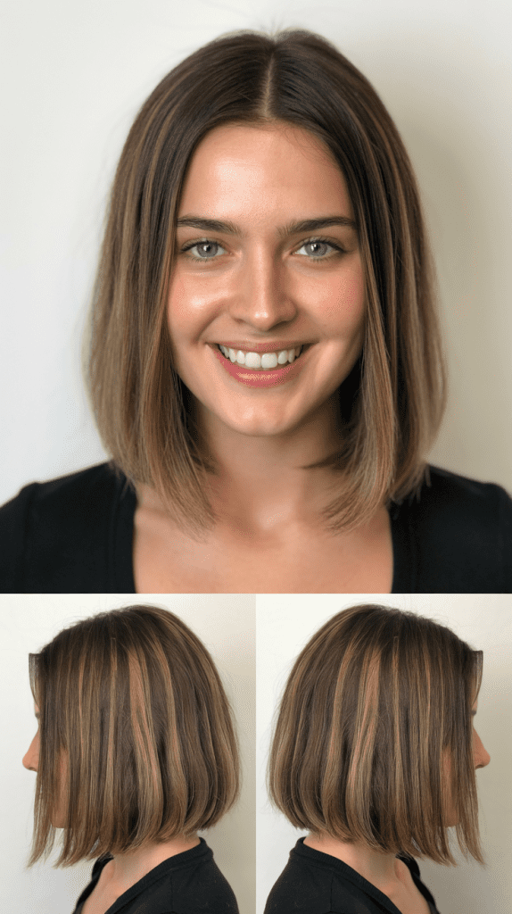 Center-Parted Long Bob