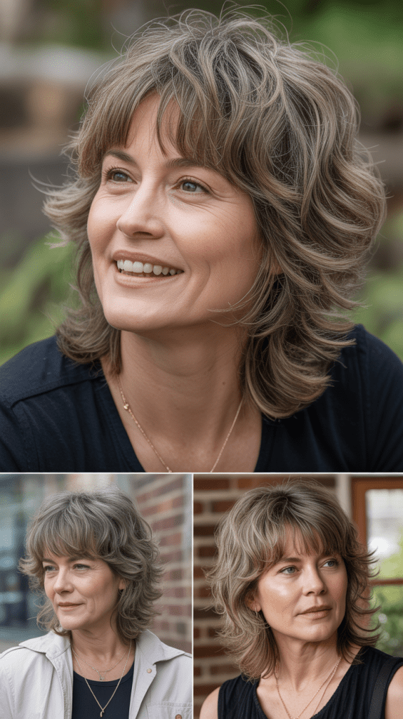 Textured Shaggy Bangs