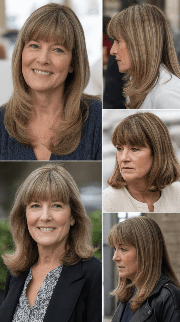 Versatile Medium-Length Bangs