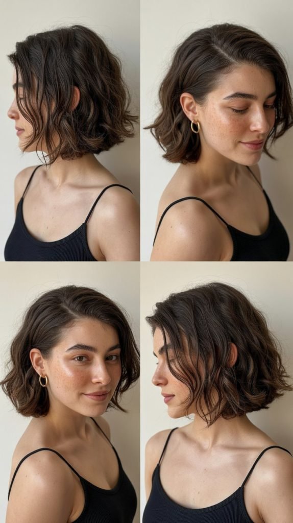 Natural Textured Bob with Air-Dried Finish