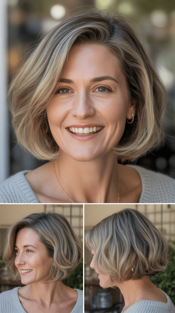 Rounded Bob with Face-Framing