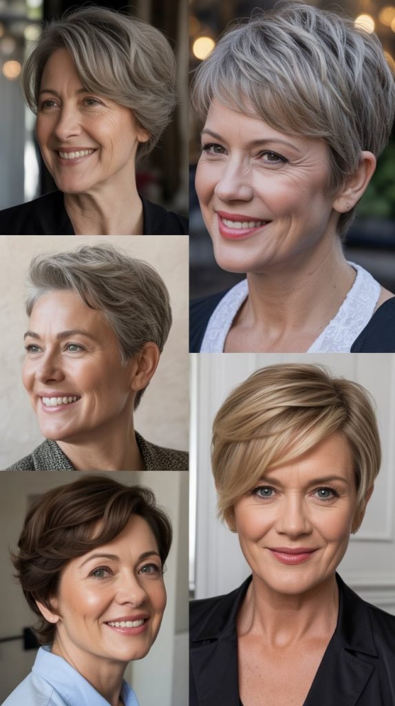 Haircuts for Women Over 40 with Straight or Thick Hair