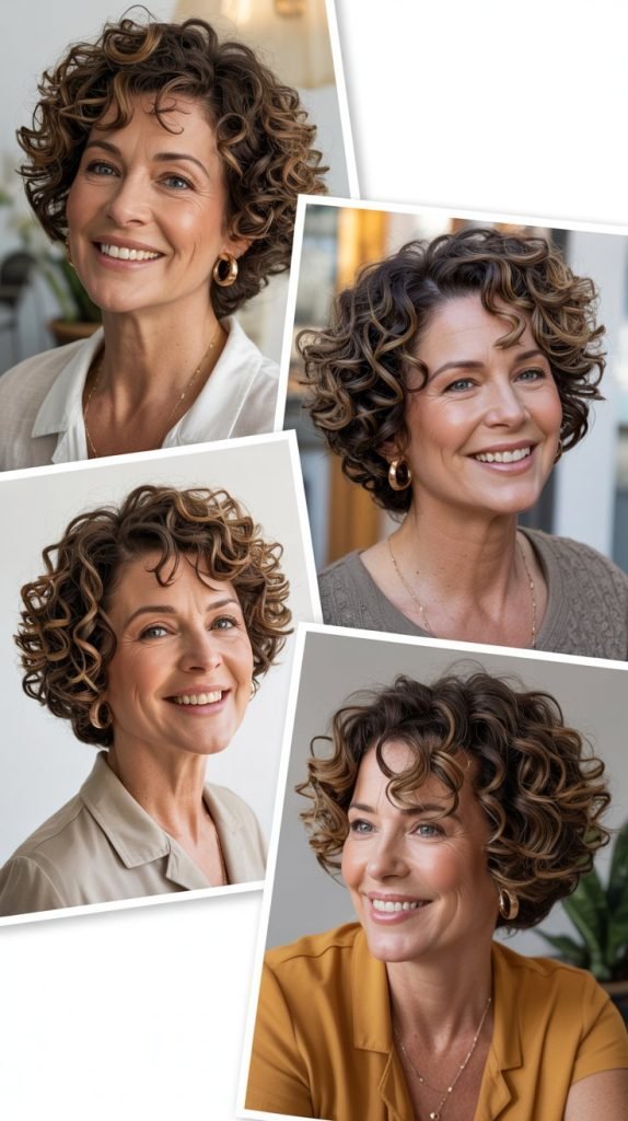 . Stacked Curly Bob