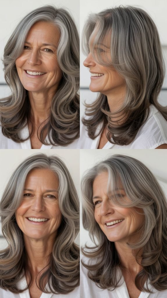  Tousled Midi Cut with Shaggy Layers